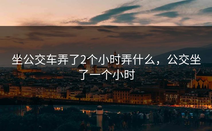 坐公交车弄了2个小时弄什么,公交坐了一个小时 坐公交车弄了2个小时弄什么,公交坐了一个小时